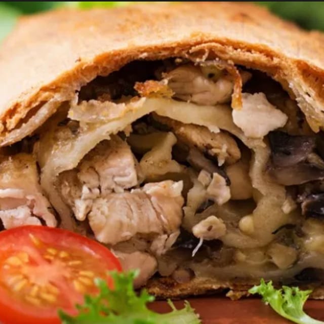 Grilled Chicken & Mushrooms Wrap.