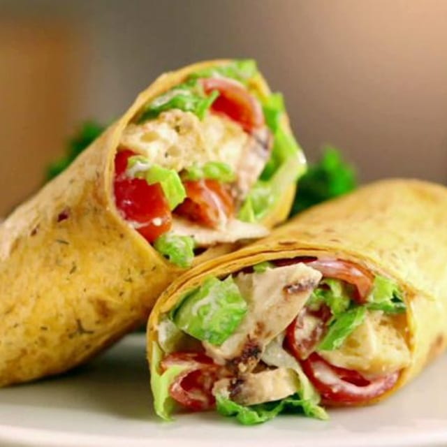 Grilled Chicken Wrap Lunch.