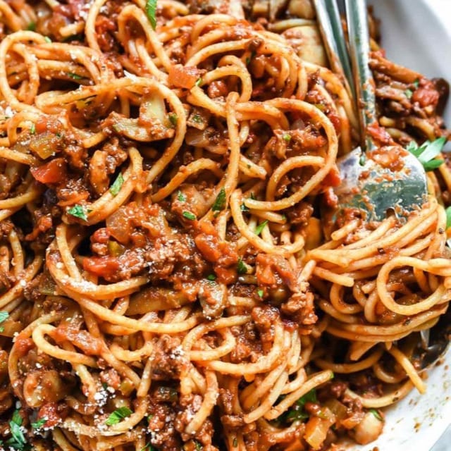 Spaghetti with Meat Sauce.