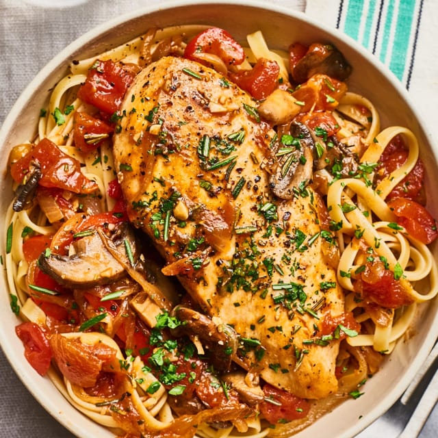Veal Cacciatore Lunch.