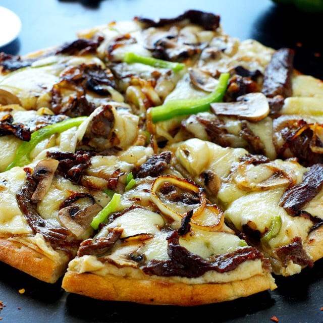 Cheesesteak Pizza.