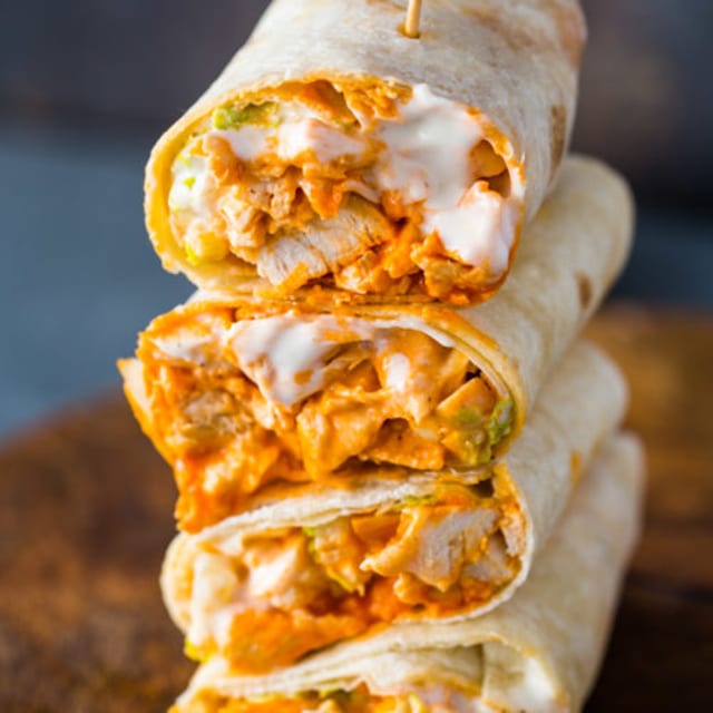 Buffalo Chicken Wrap Lunch.