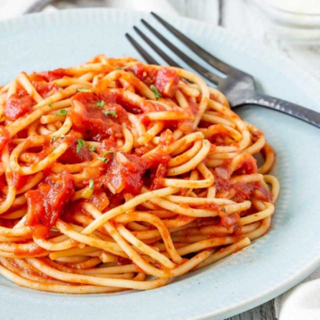 Spaghetti with Marinara Sauce.