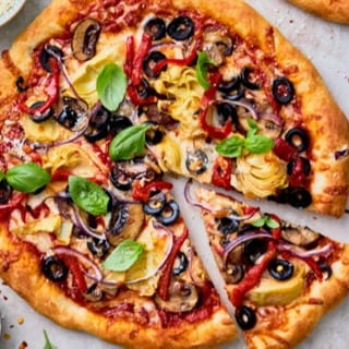 Vegetable Pizza Lunch
