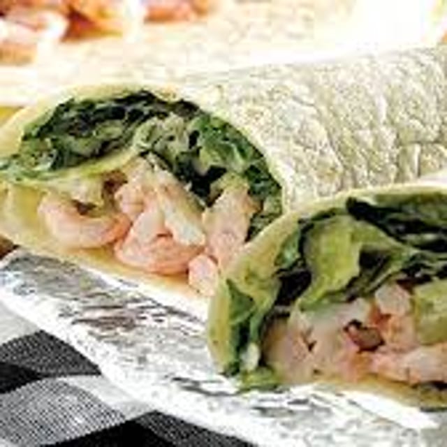 Grilled Shrimp Caesar Wrap.