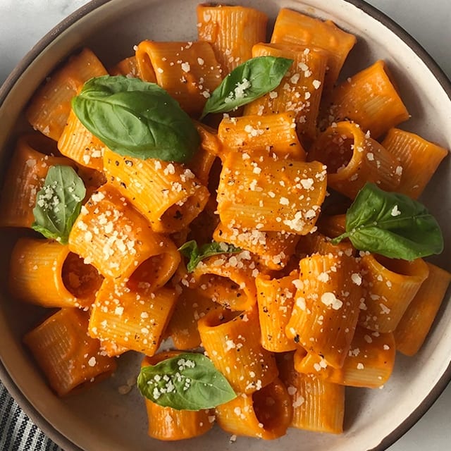 Rigatoni with Vodka Sauce.