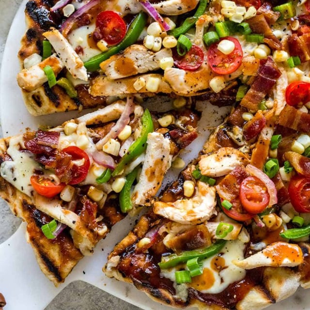 Grilled Chicken Pizza.